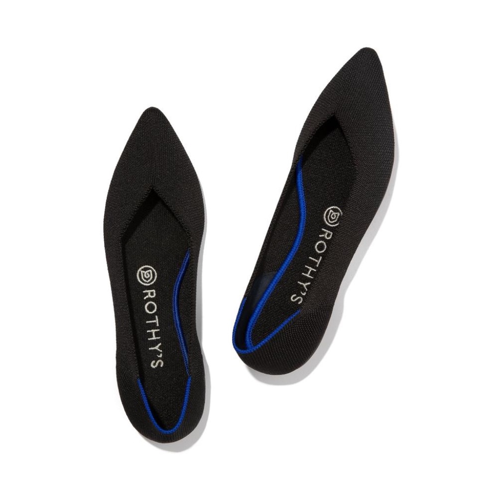 Rothy Black pointy size 7